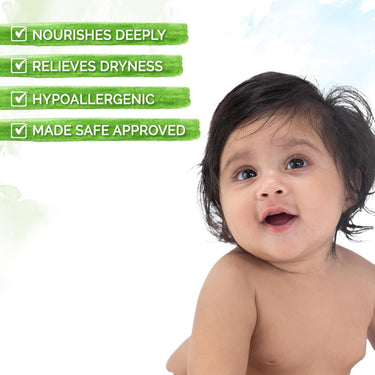 Mamaearth Moisturizing Daily Lotion For Babies - 200ml | Infused with Cocoa Butter, Shea Butter & Jojoba Oil | Helps to Relieve Dryness & Provides Deep Skin Nourishment